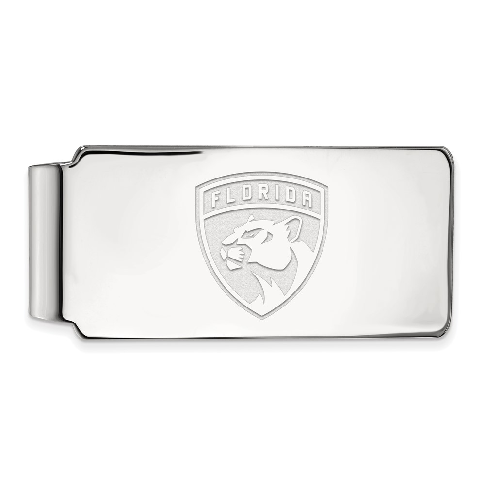 14k White Gold NHL Florida Panthers Money Clip