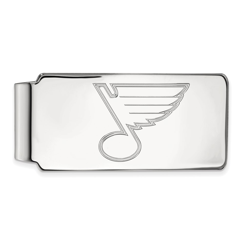 14k White Gold NHL St. Louis Blues Money Clip