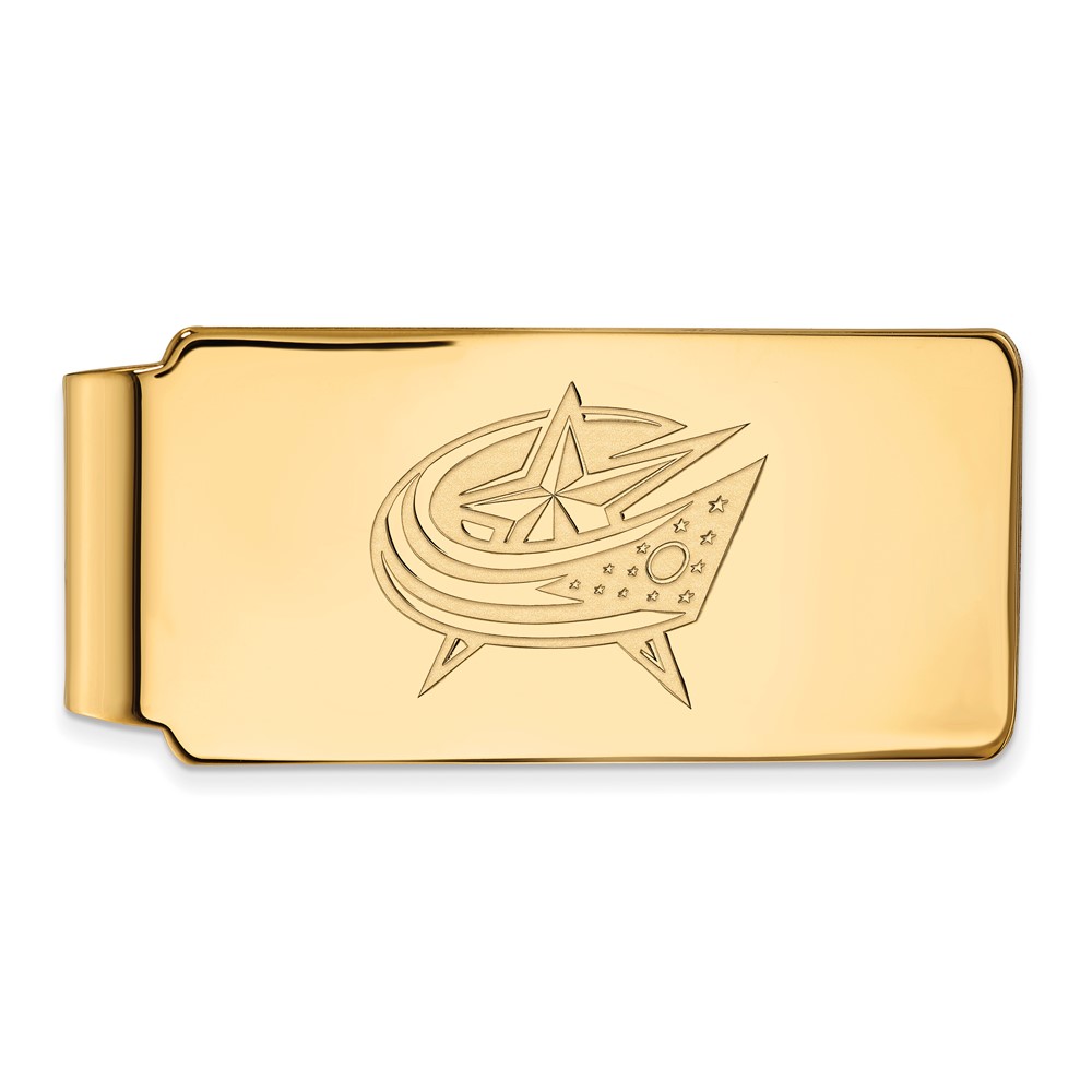 14k Yellow Gold NHL Columbus Blue Jackets Money Clip