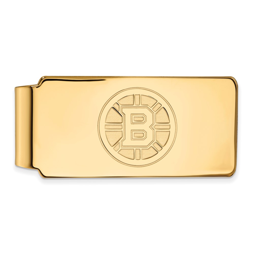 14k Yellow Gold NHL Boston Bruins Money Clip