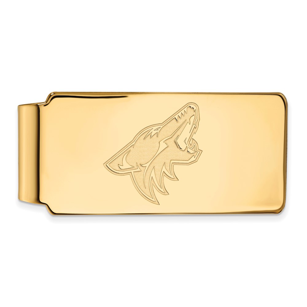 Sterling Silver 14k Yellow Gold Plated NHL Arizona Coyotes Money Clip
