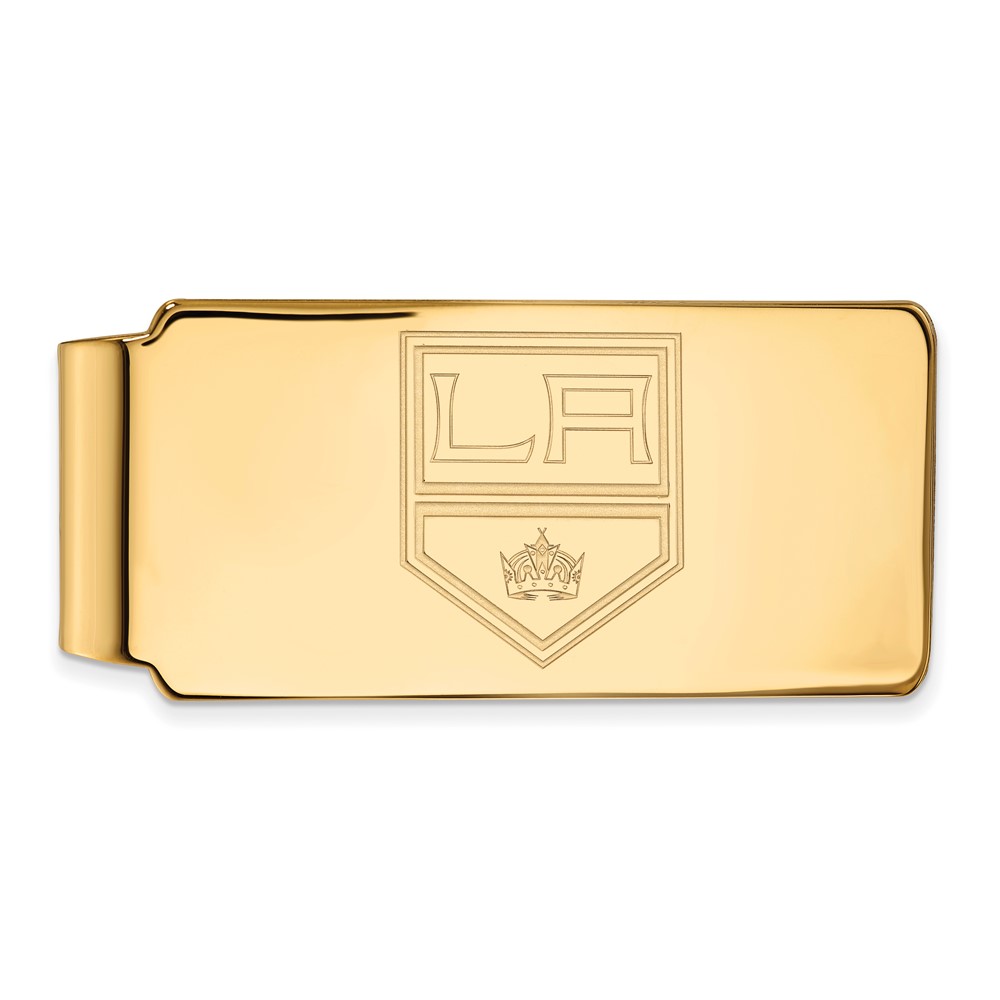SS 14k Yellow Gold Plated NHL Los Angeles Kings Money Clip