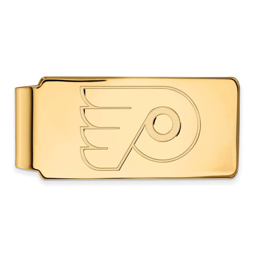 SS 14k Yellow Gold Plated NHL Philadelphia Flyers Money Clip