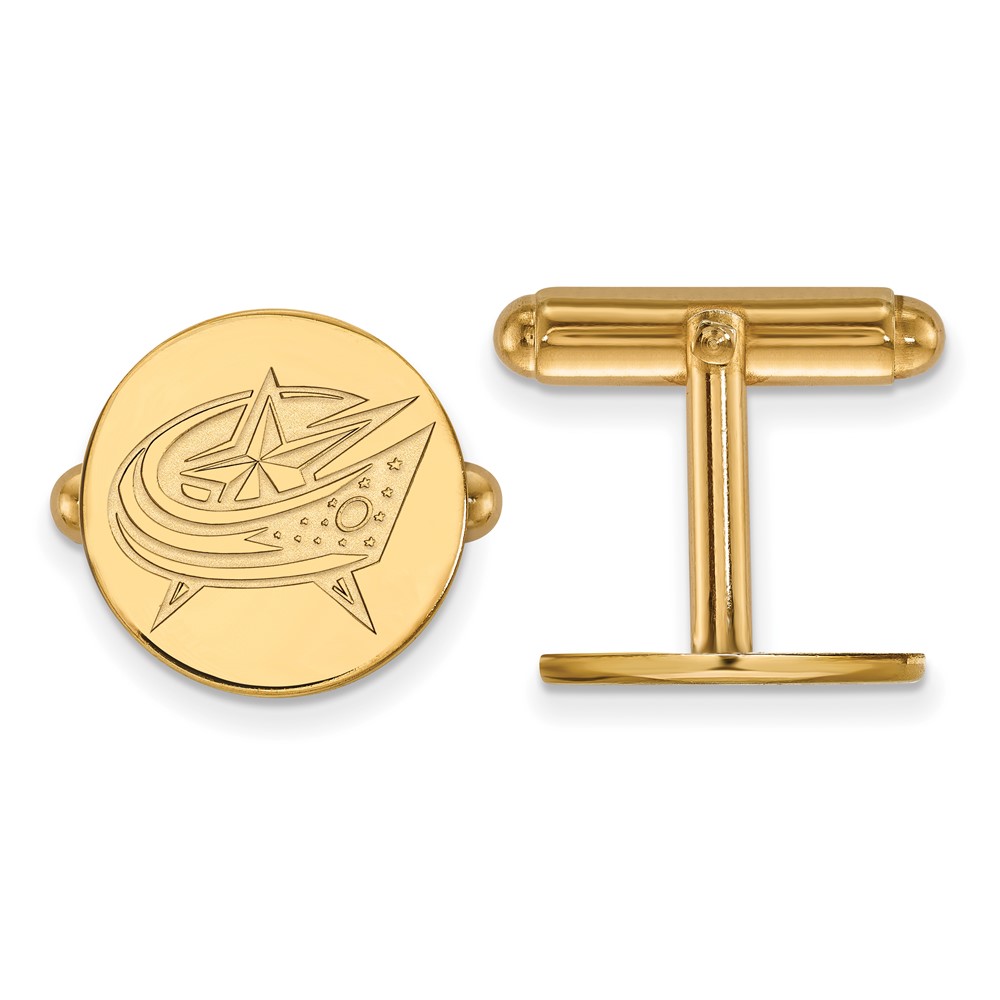 14k Yellow Gold NHL Columbus Blue Jackets Cuff Links