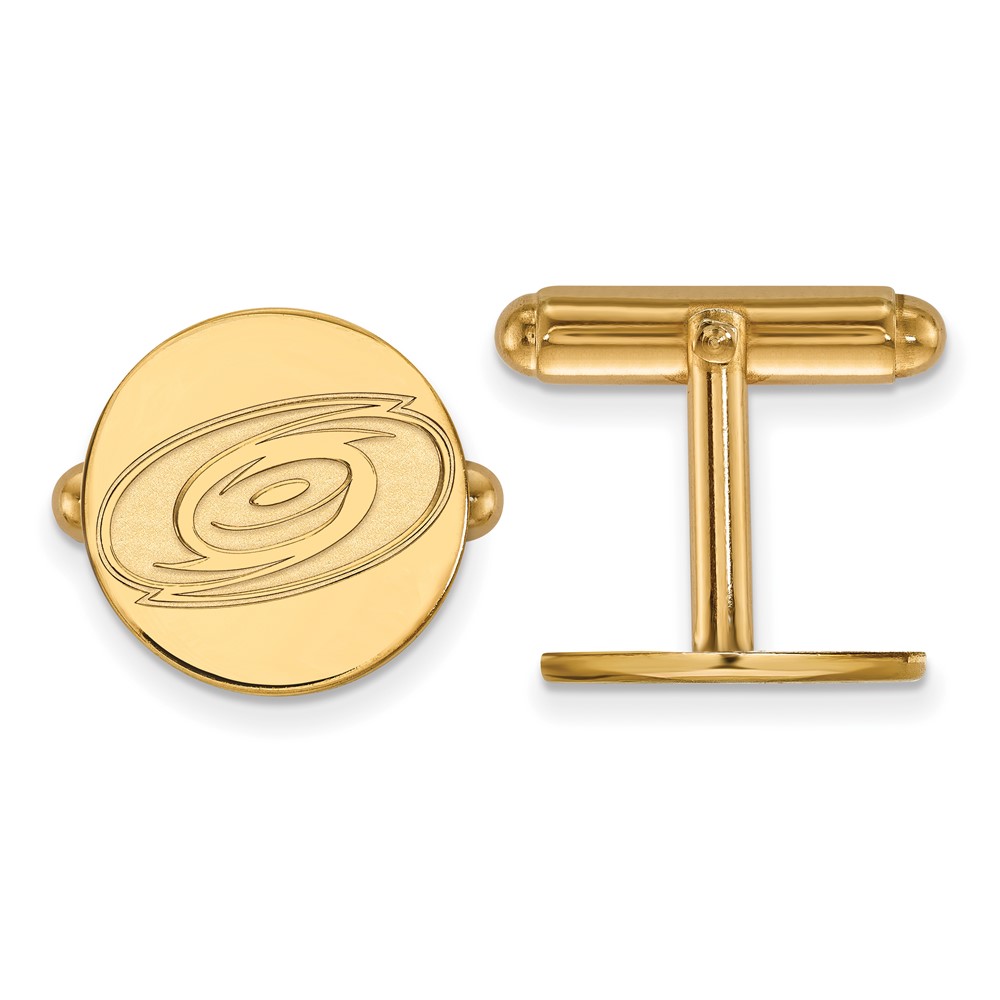 14k Yellow Gold NHL Carolina Hurricanes Cuff Links