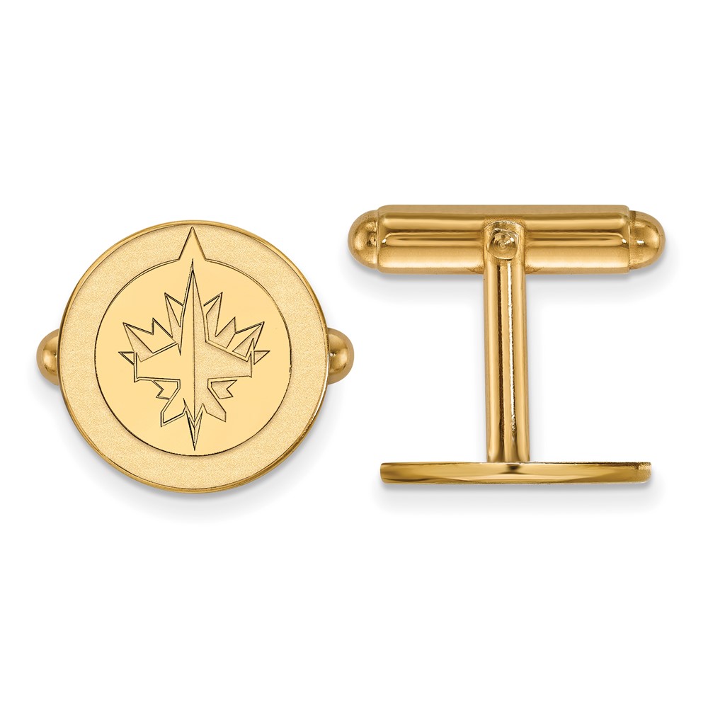 14k Yellow Gold NHL Winnipeg Jets Cuff Links