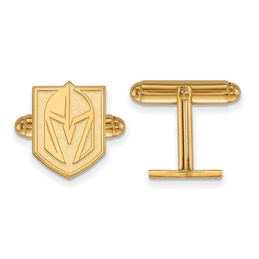 SS 14k Yellow Gold Plated NHL Vegas Golden Knights Cuff Links