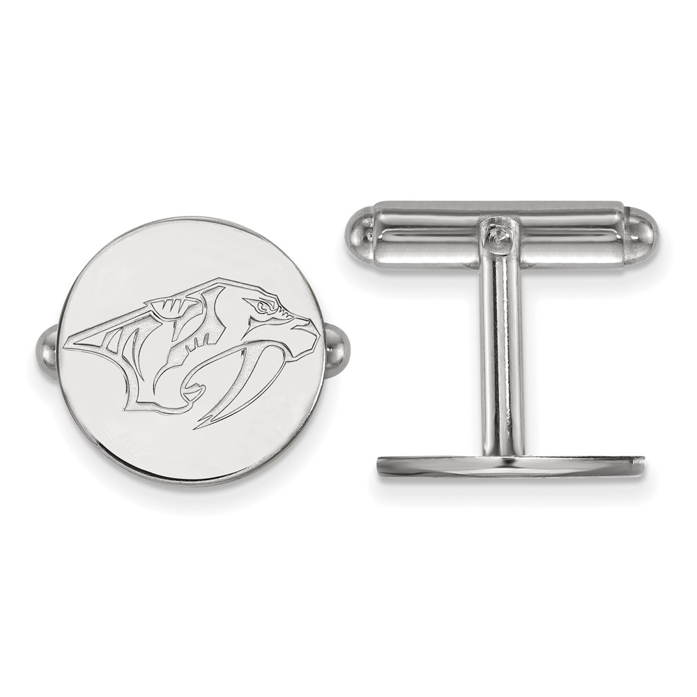 Sterling Silver NHL Nashville Predators Cuff Links