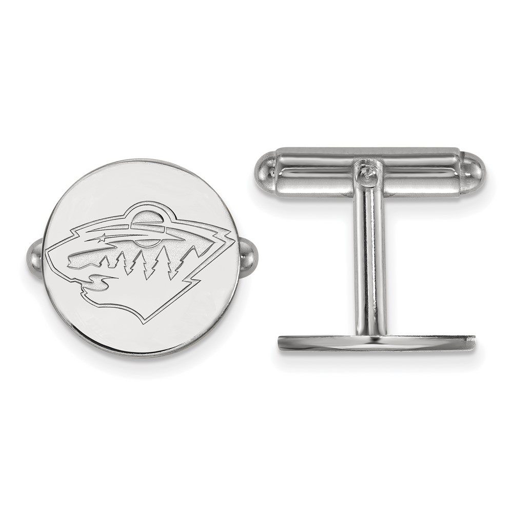 Sterling Silver NHL Minnesota Wild Cuff Links