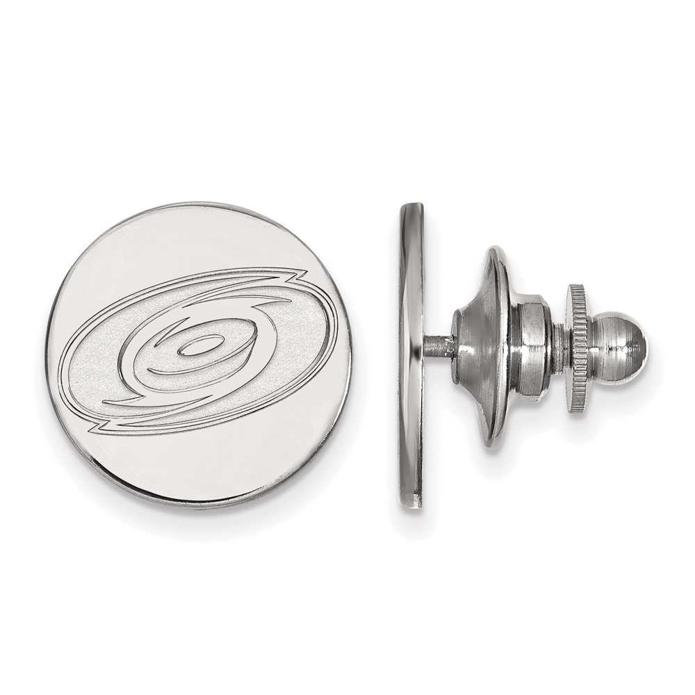 14k White Gold NHL Carolina Hurricanes Disc Lapel or Tie Pin
