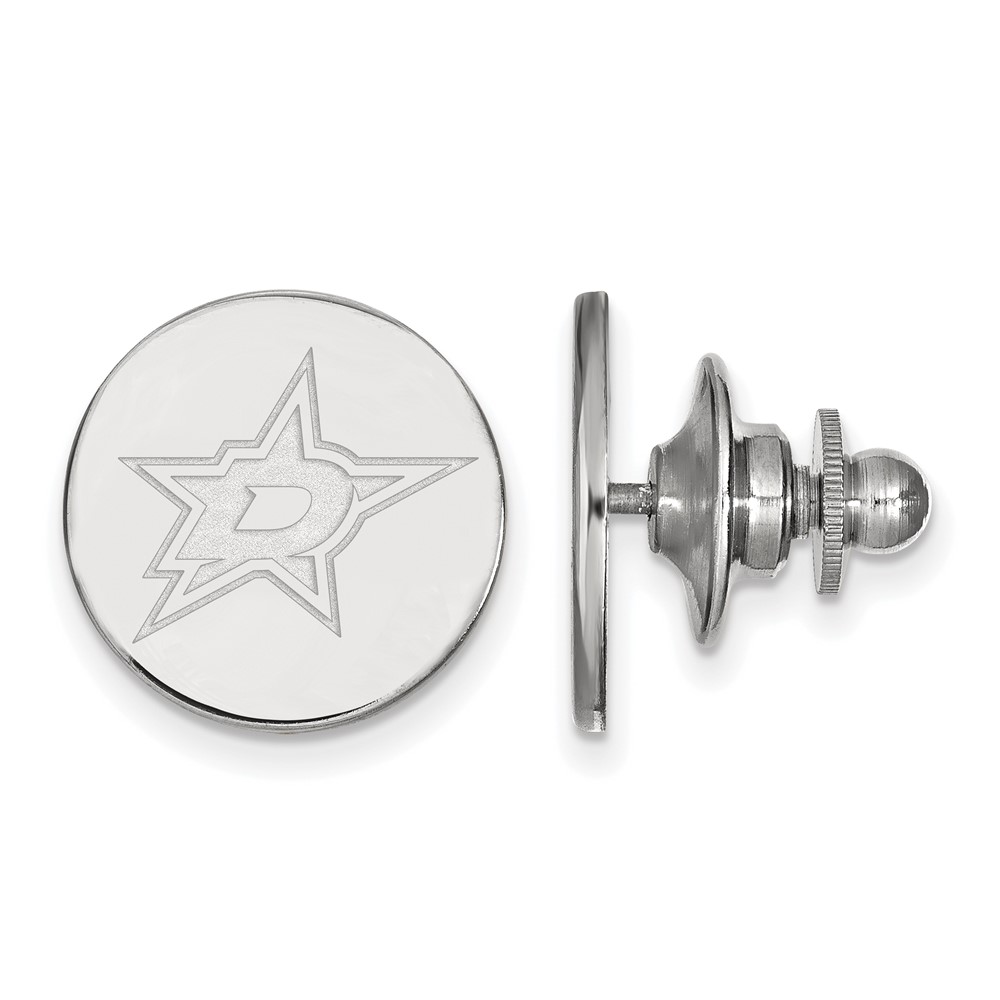14k White Gold NHL Dallas Stars Disc Lapel or Tie Pin