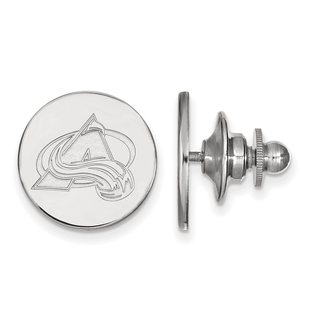 14k White Gold NHL Colorado Avalanche Disc Lapel or Tie Pin