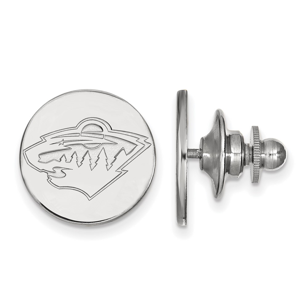 14k White Gold NHL Minnesota Wild Disc Lapel or Tie Pin