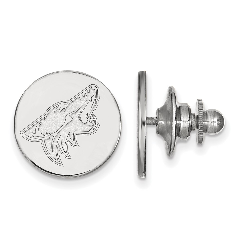 14k White Gold NHL Arizona Coyotes Disc Lapel or Tie Pin