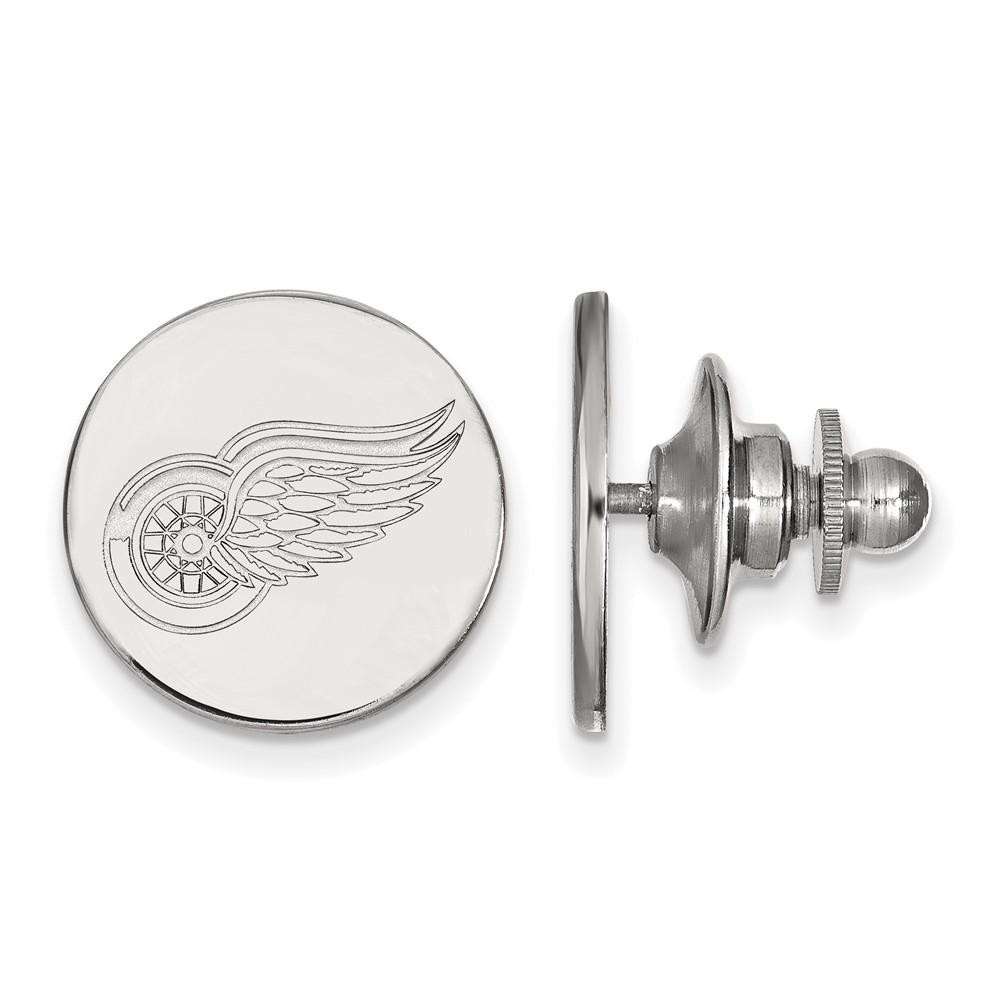 14k White Gold NHL Detroit Red Wings Disc Lapel or Tie Pin