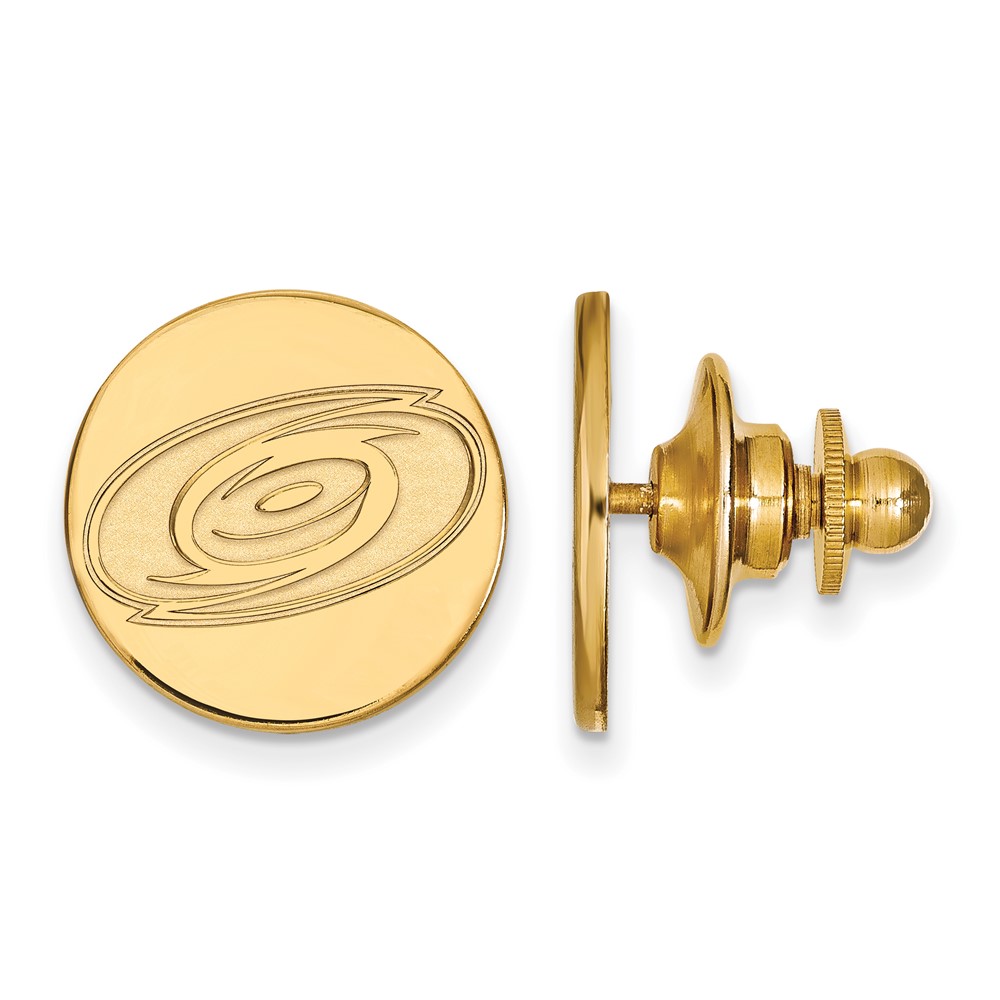 14k Yellow Gold NHL Carolina Hurricanes Disc Lapel or Tie Pin