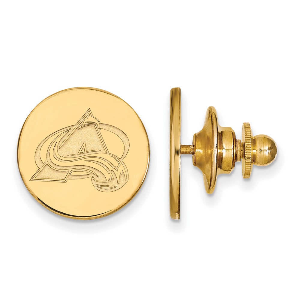 14k Yellow Gold NHL Colorado Avalanche Disc Lapel or Tie Pin