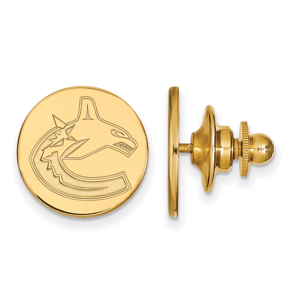 14k Yellow Gold NHL Vancouver Canucks Disc Lapel or Tie Pin
