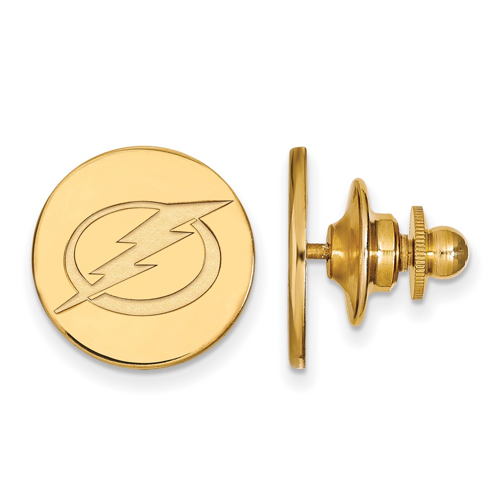 14k Yellow Gold NHL Tampa Bay Lightning Disc Lapel or Tie Pin