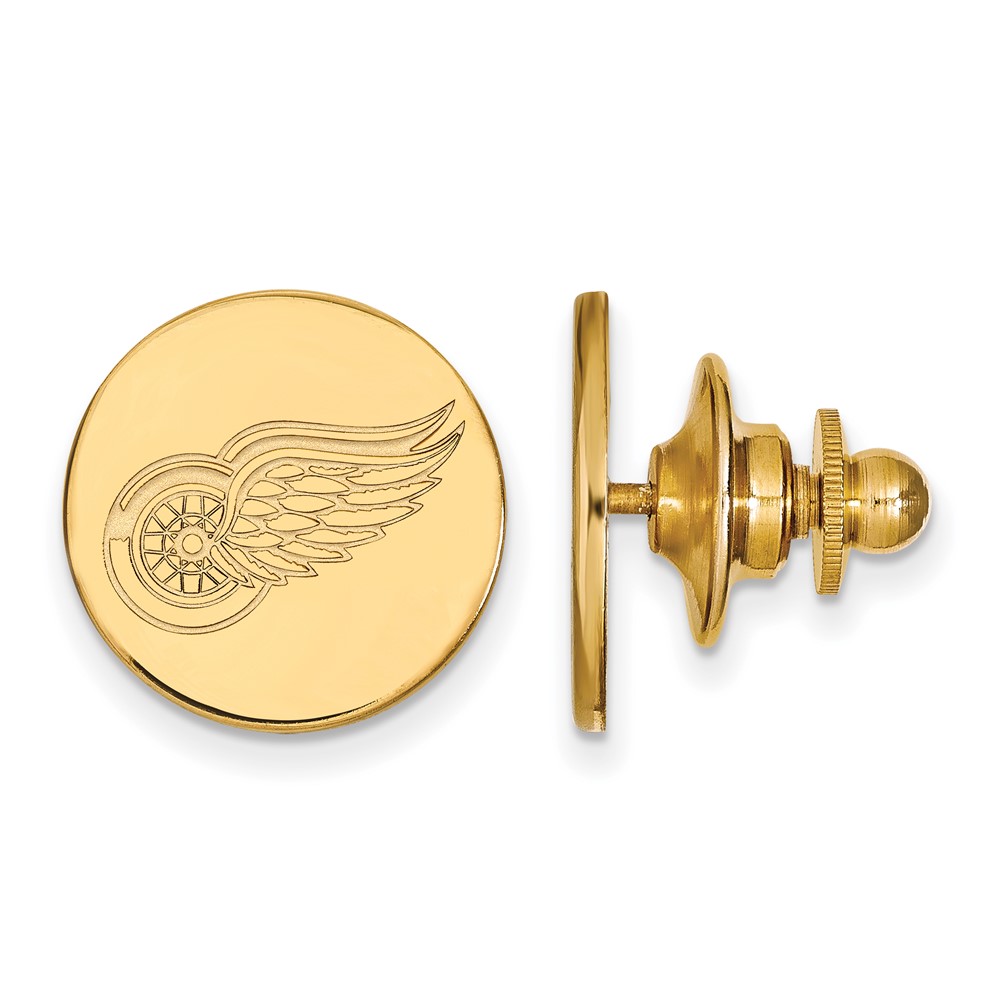 14k Yellow Gold NHL Detroit Red Wings Disc Lapel or Tie Pin