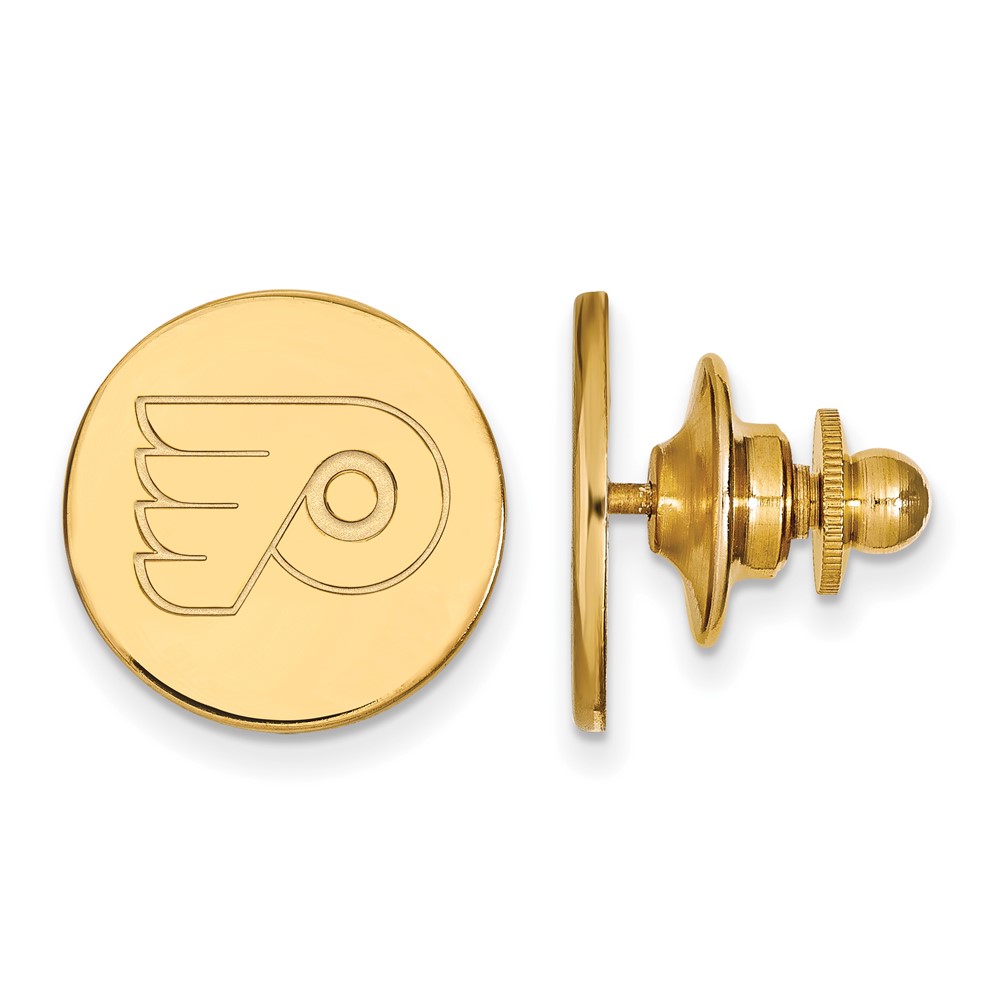 SS 14k Yellow Gold Plated NHL Philadelphia Flyers Lapel or Tie Pin