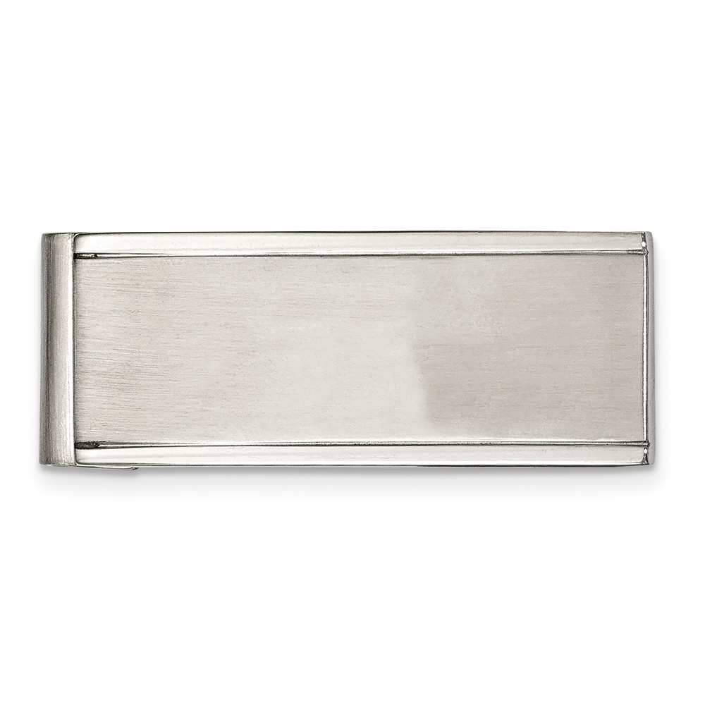 Men's Stainless Steel Grooved Edge Money Clip