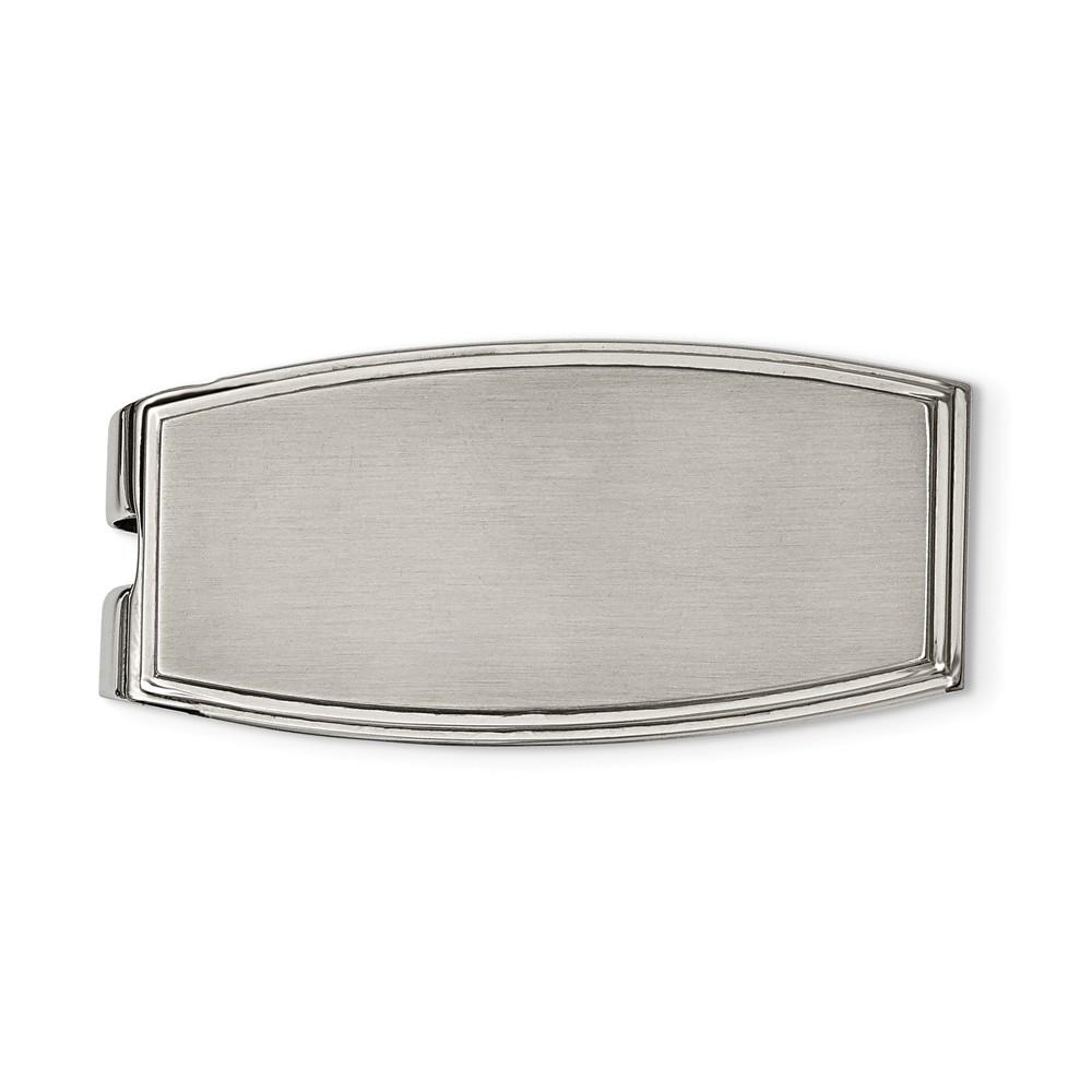 Men's Stainless Steel Double Ridged Edge Money Clip
