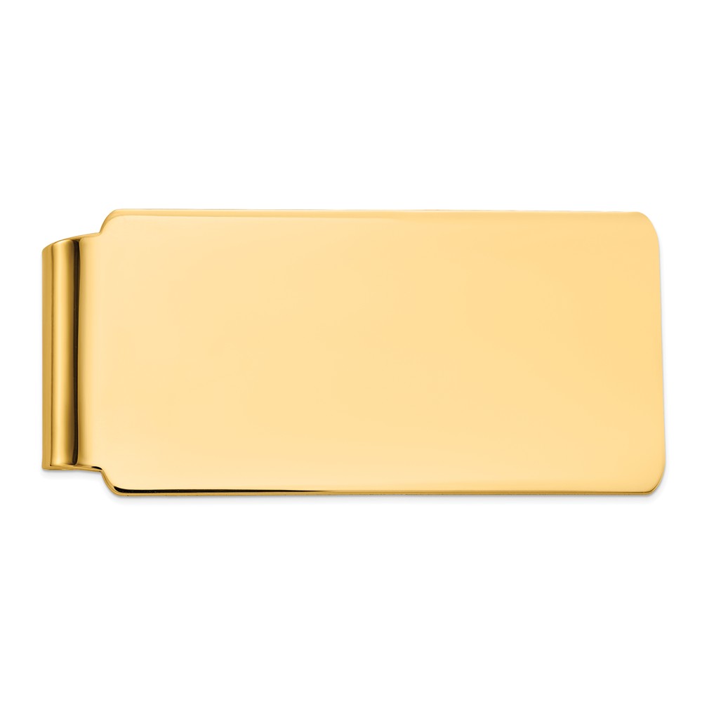 Men's 14k Yellow Gold Polished Wide Fold-Over Money Clip