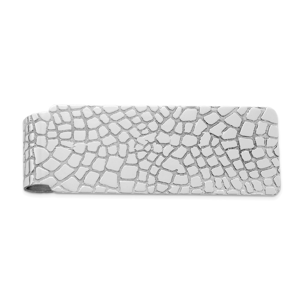 Polished Cobblestone Sterling Silver Money Clip