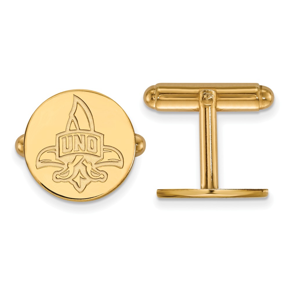 NCAA 14k Yellow Gold University of New Orleans Cuff Links