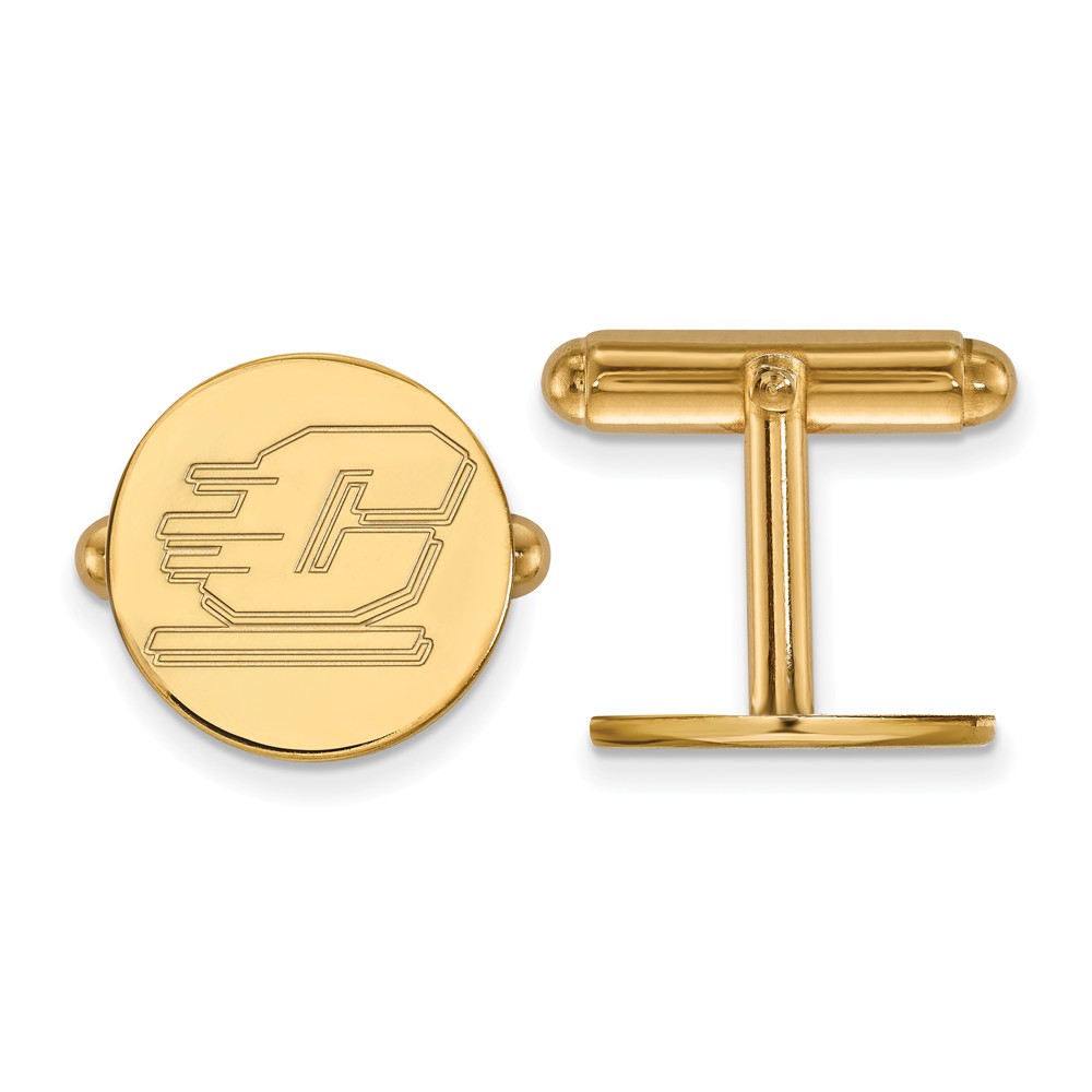 14k Yellow Gold Central Michigan University Cuff Links