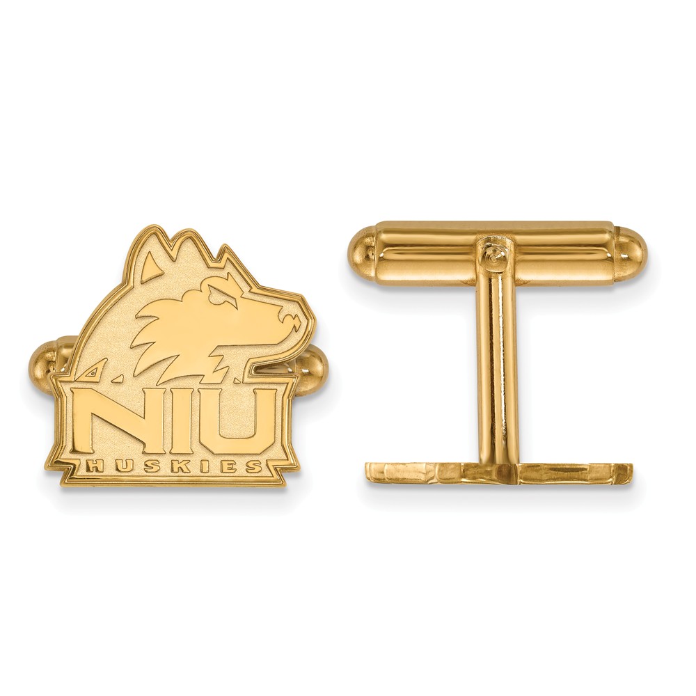 NCAA 14k Yellow Gold Northern Illinois University Cuff Links