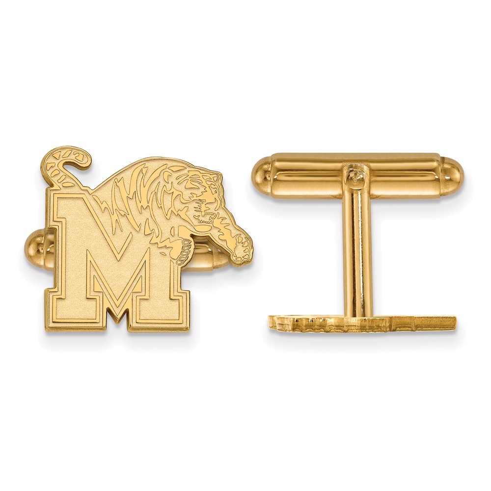 NCAA 14k Yellow Gold University of Memphis Cuff Links