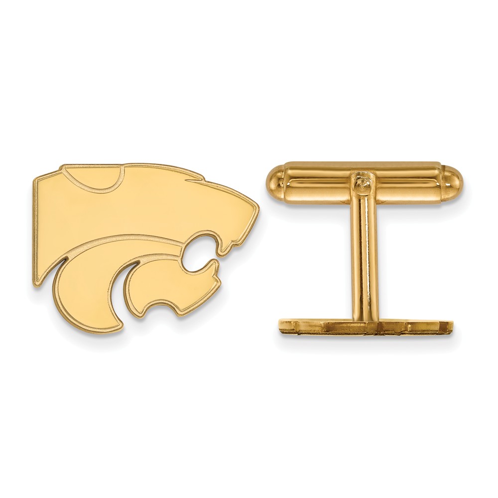 NCAA 14k Yellow Gold Kansas State University Cuff Links