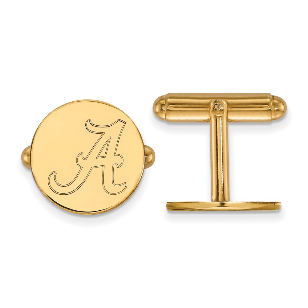 NCAA 14k Yellow Gold University of Alabama Cuff Links