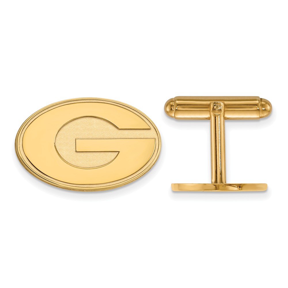 NCAA 14k Yellow Gold University of Georgia Cuff Links