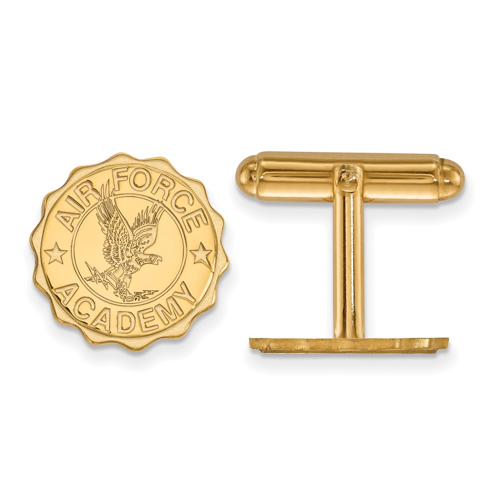 14k Yellow Gold United States Air Force Academy Crest Cuff Links