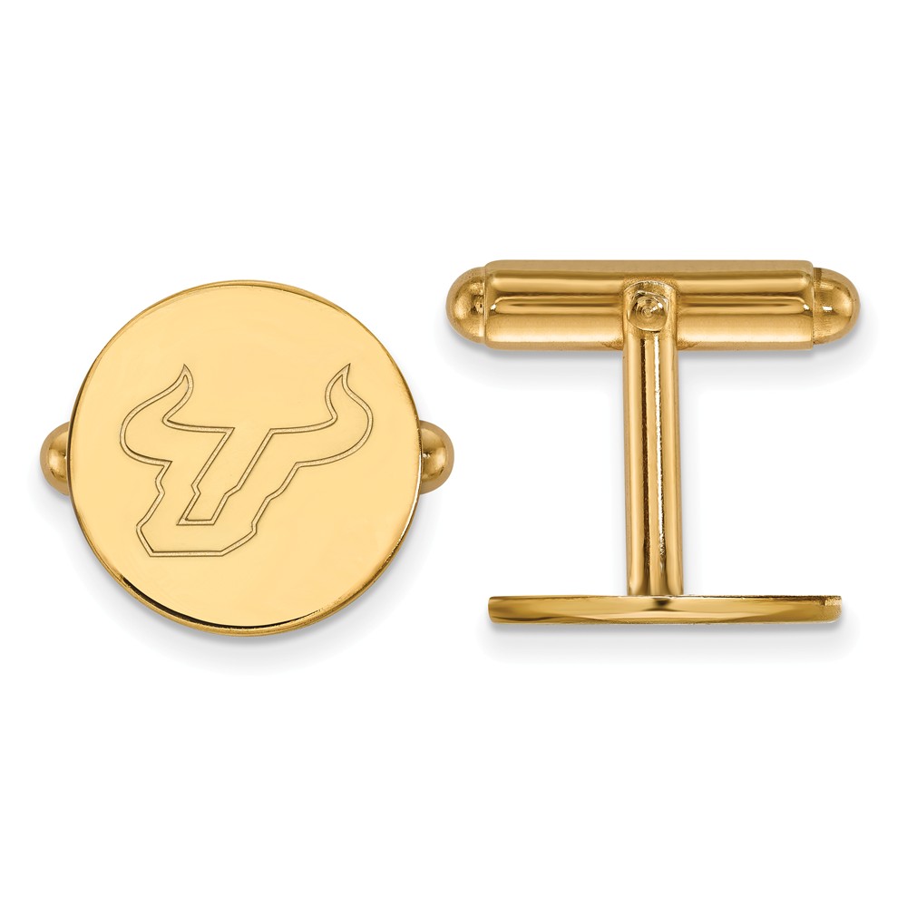 NCAA 14k Yellow Gold University of South Florida Cuff Links