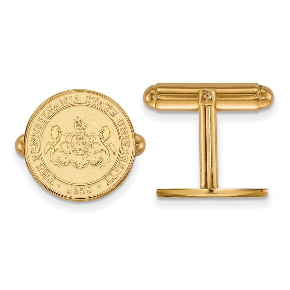 NCAA 14k Yellow Gold Penn State University Crest Cuff Links