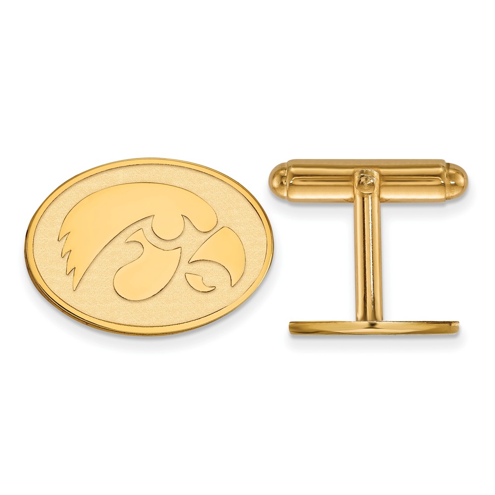 NCAA 14k Yellow Gold University of Iowa Cuff Links