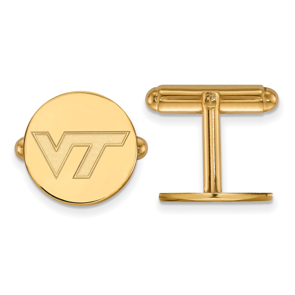 14k Yellow Gold Virginia Tech Cuff Links