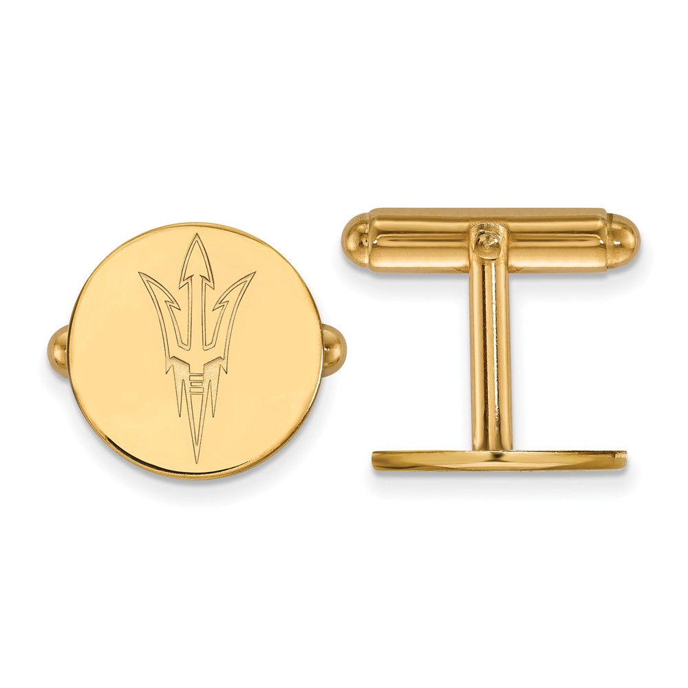 14k Gold Plated Silver Arizona State University Cuff Links