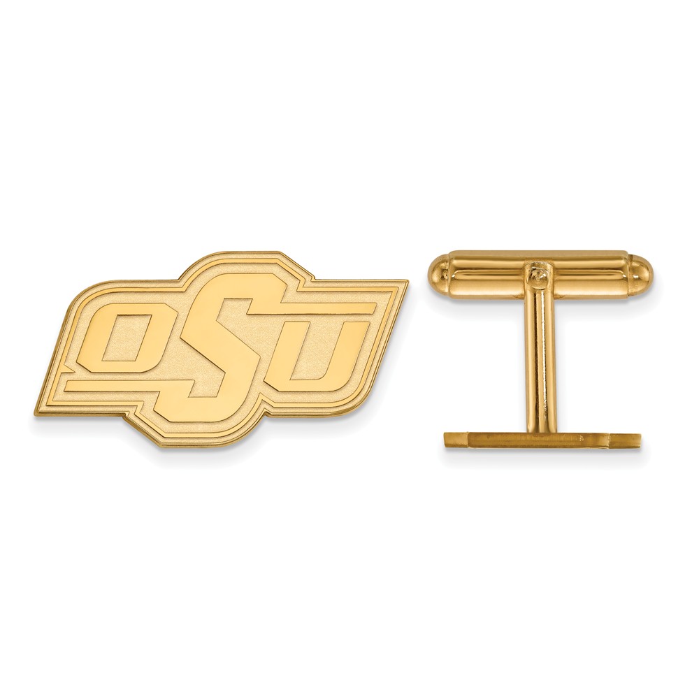 14k Gold Plated Silver Oklahoma State University Cuff Links