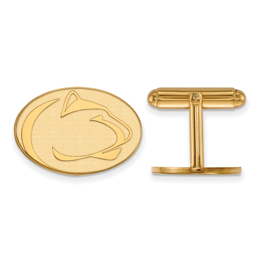 14k Gold Plated Silver Penn State University Cuff Links