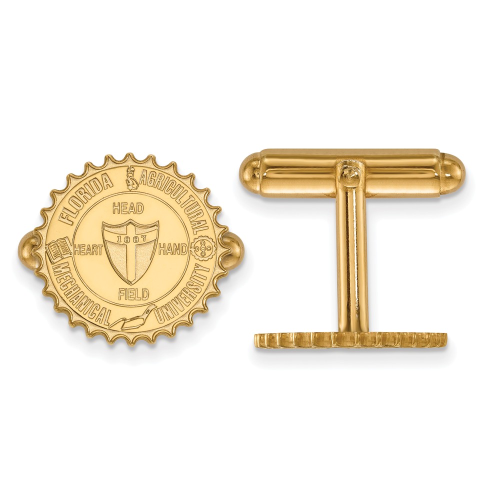 14k Gold Plated Silver Florida A&M University Crest Cuff Links