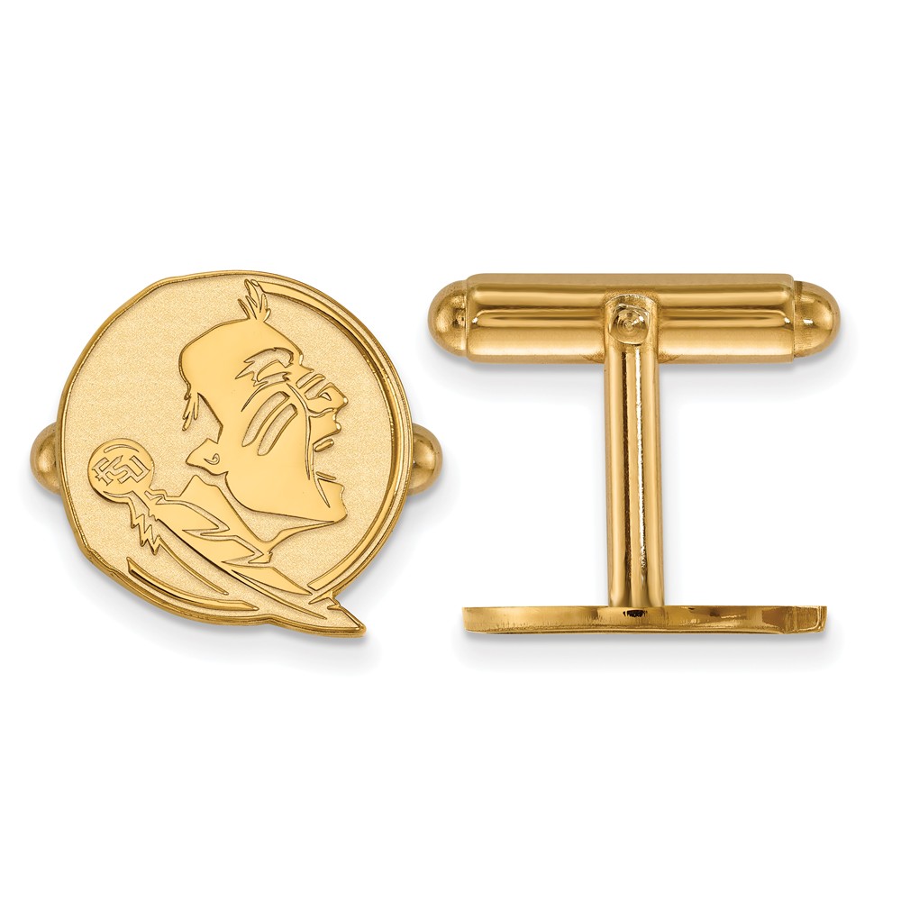 14k Gold Plated Silver Florida State University Cuff Links