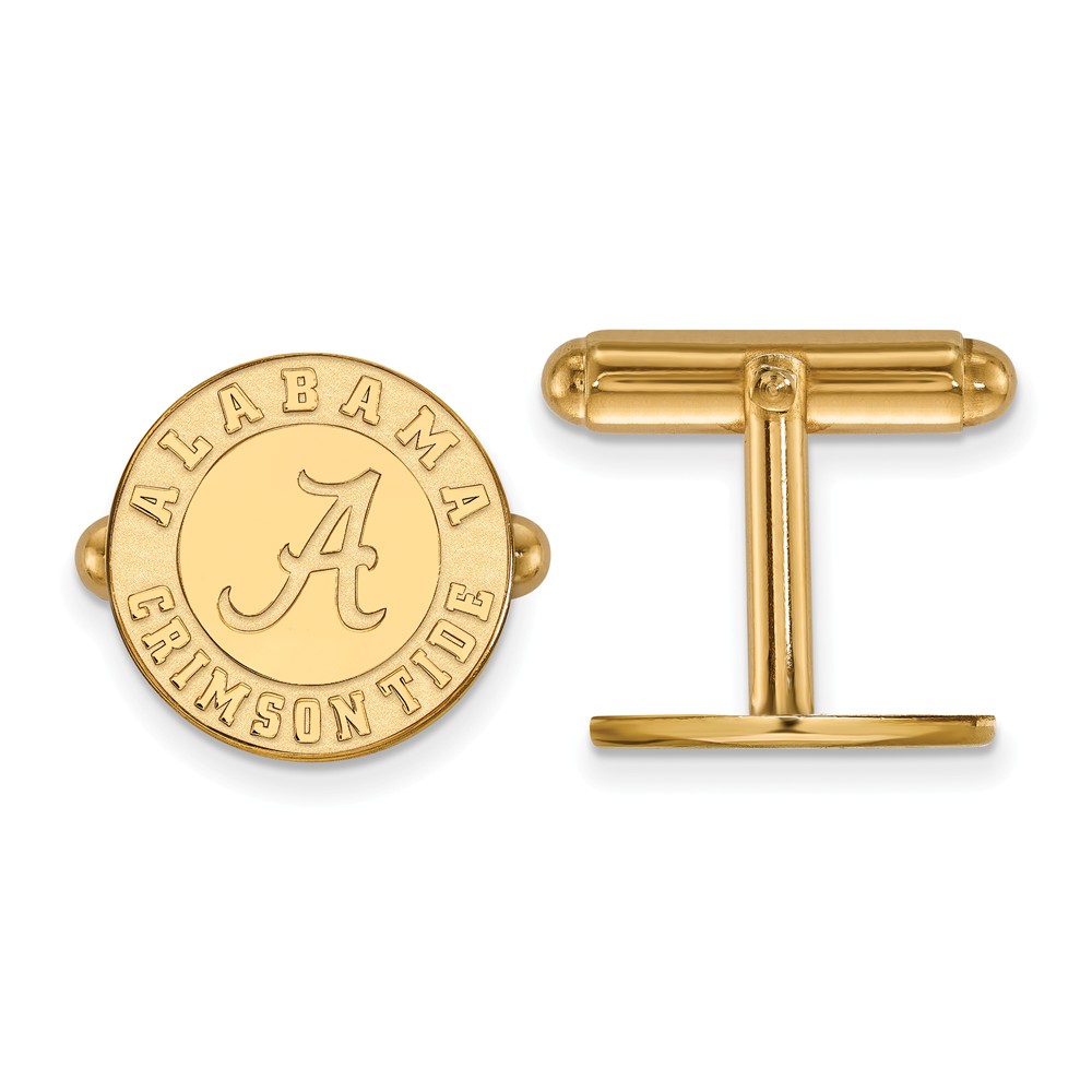 14k Gold Plated Silver University of Alabama Cuff Links