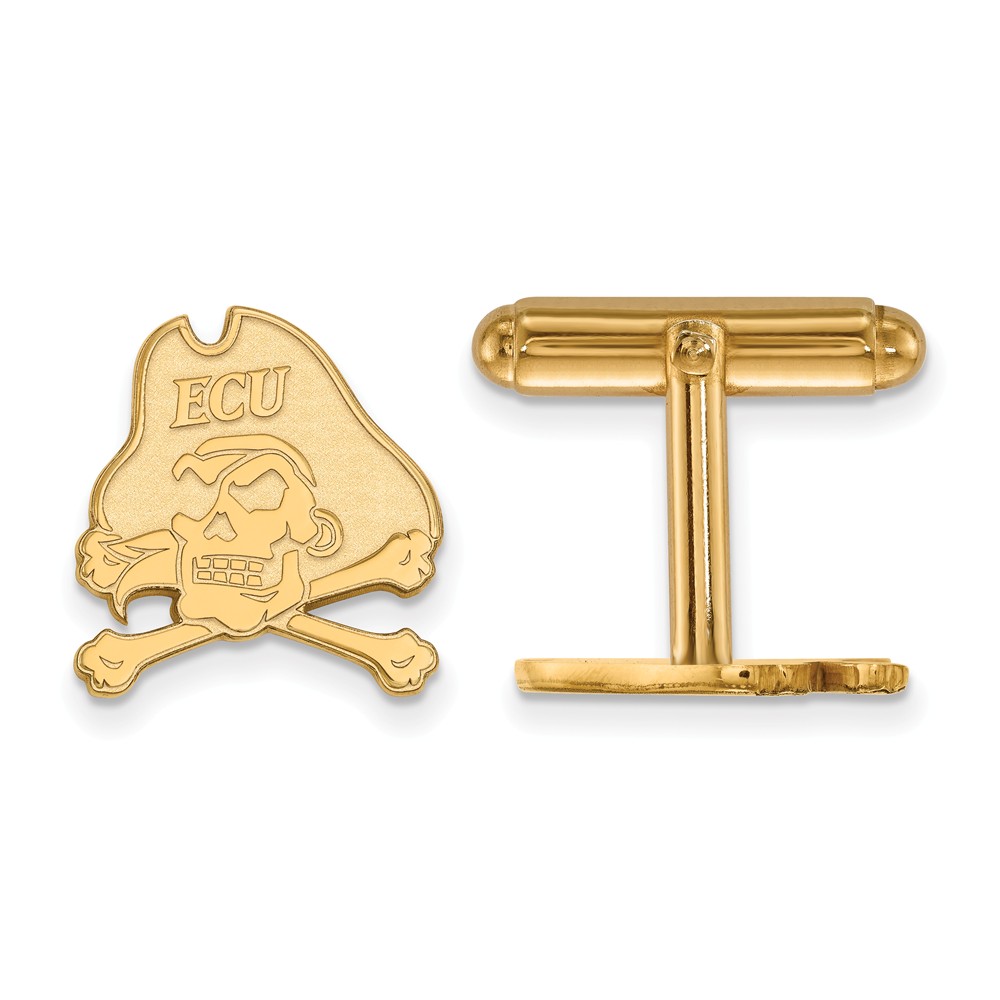 14k Gold Plated Silver East Carolina University Cuff Links
