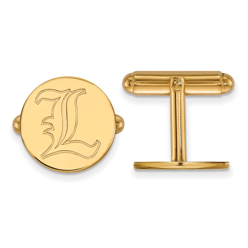14k Gold Plated Silver University of Louisville Cuff Links