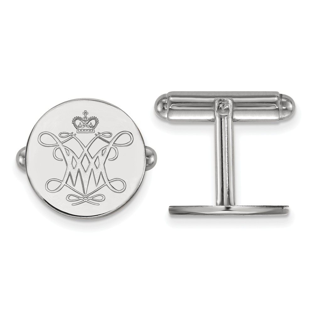 Sterling Silver William and Mary Cuff Links